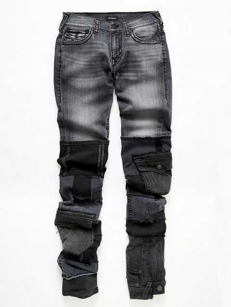 Pantalon True Religion Rocco Flap Stacked Hombre Negras | Colombia-JXLEBRF92