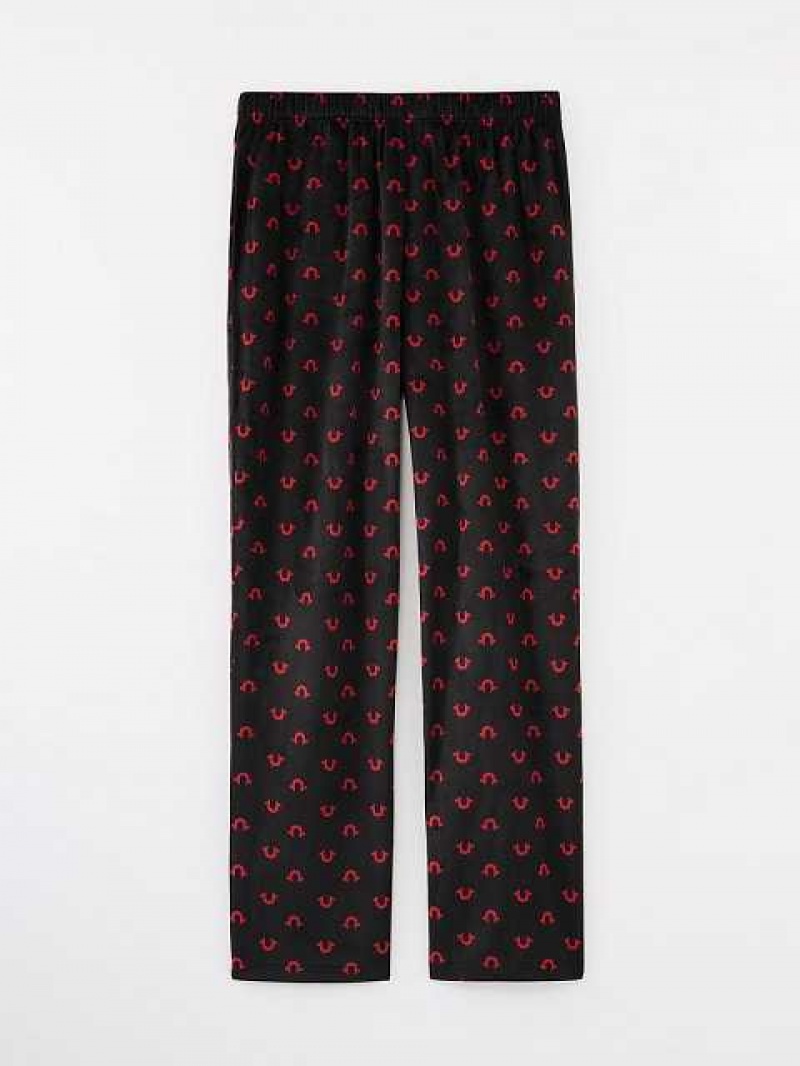 Pijama True Religion Allover Print Horseshoe Unisex Negras Rojas | Colombia-RXWGECM40