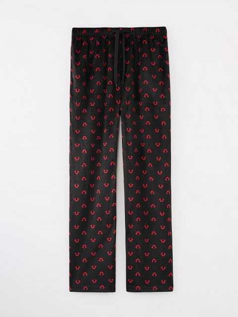 Pijama True Religion Allover Print Horseshoe Unisex Negras Rojas | Colombia-RXWGECM40