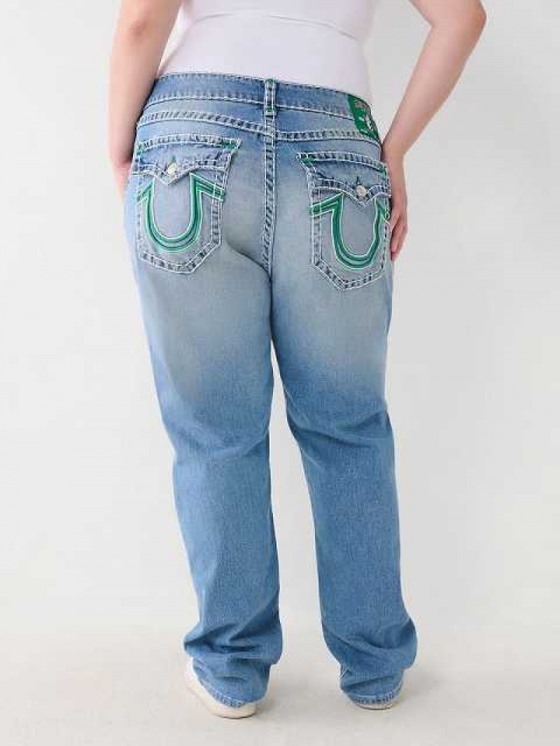 Relaxed Fit Jeans True Religion Plus Ricki Super T Stitch Mujer Azules | Colombia-DRBQCKG03