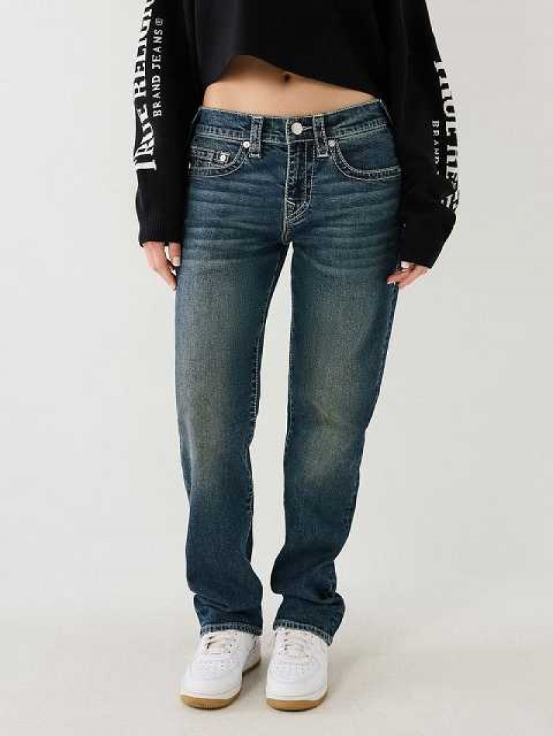 Relaxed Fit Jeans True Religion Ricki Mid Rise Mujer Azules | Colombia-VREISNZ83