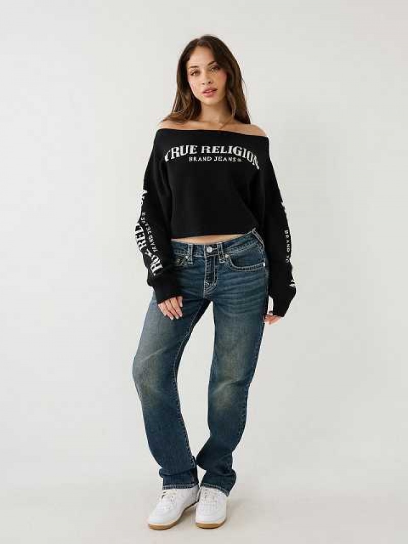 Relaxed Fit Jeans True Religion Ricki Mid Rise Mujer Azules | Colombia-VREISNZ83