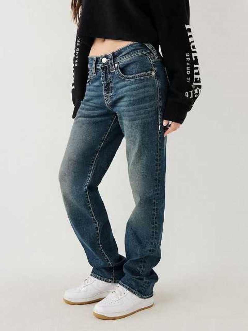 Relaxed Fit Jeans True Religion Ricki Mid Rise Mujer Azules | Colombia-VREISNZ83