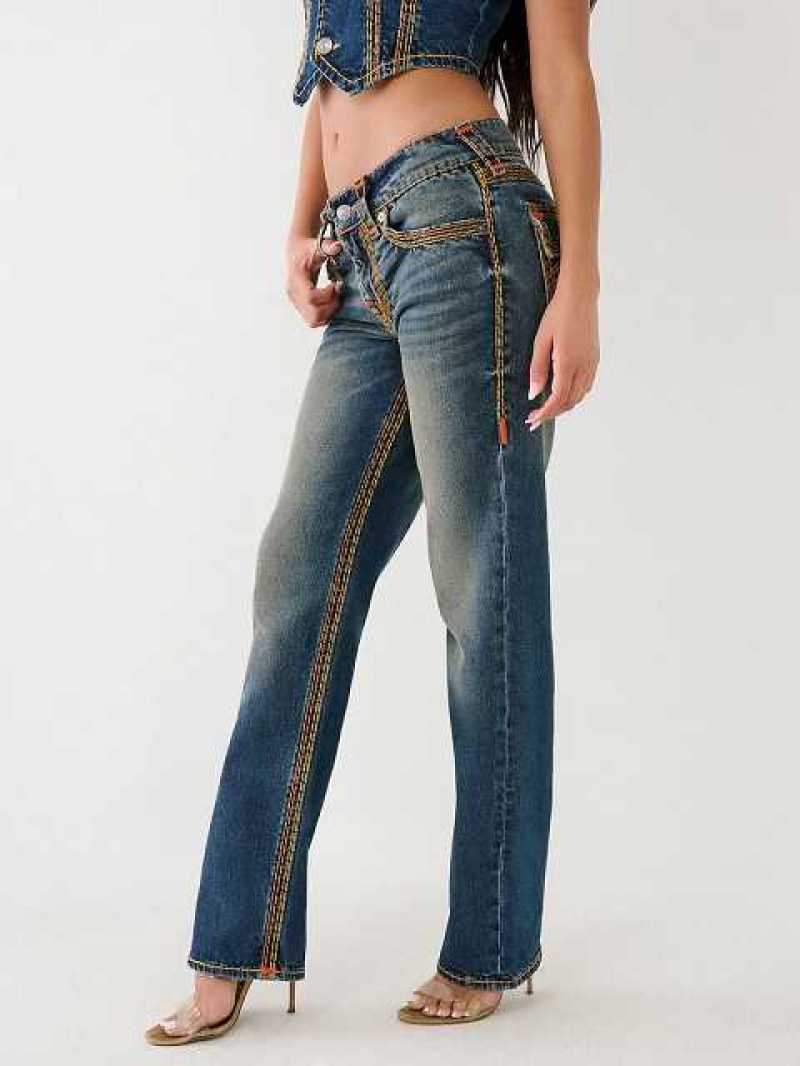 Relaxed Fit Jeans True Religion Ricki Super Q Stitch Mujer Azules | Colombia-VHTUDWQ67