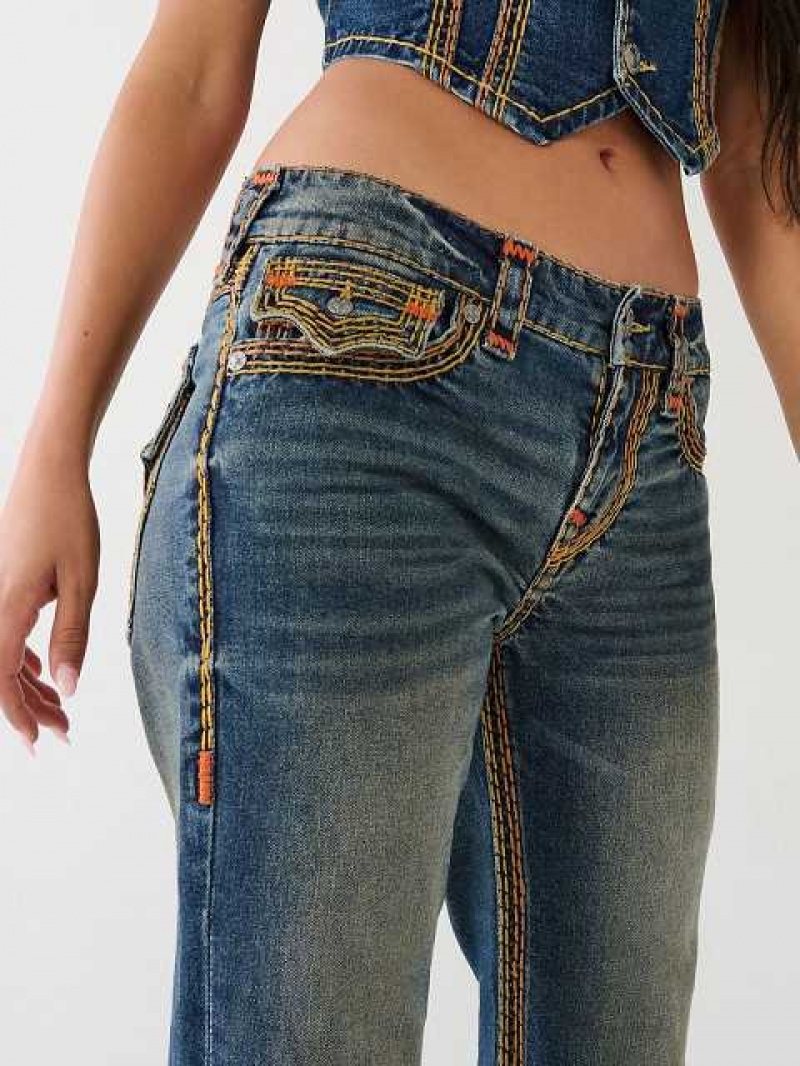 Relaxed Fit Jeans True Religion Ricki Super Q Stitch Mujer Azules | Colombia-VHTUDWQ67