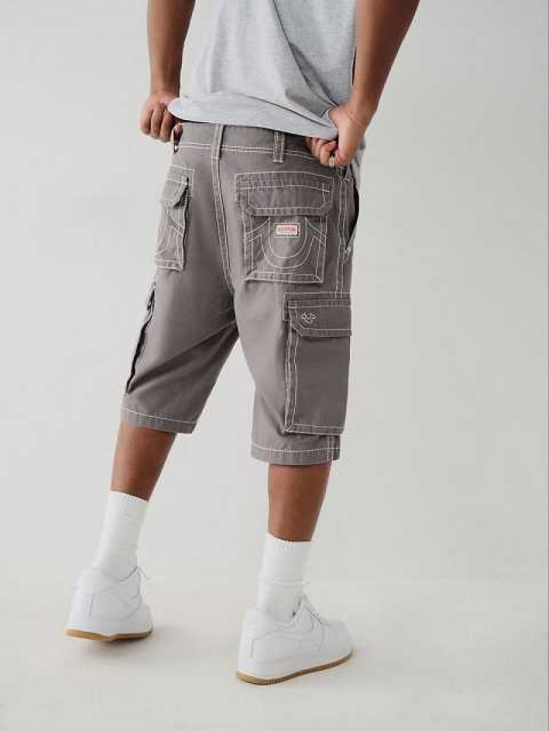 Short True Religion Cargo Hombre Gris | Colombia-SURZHAY06