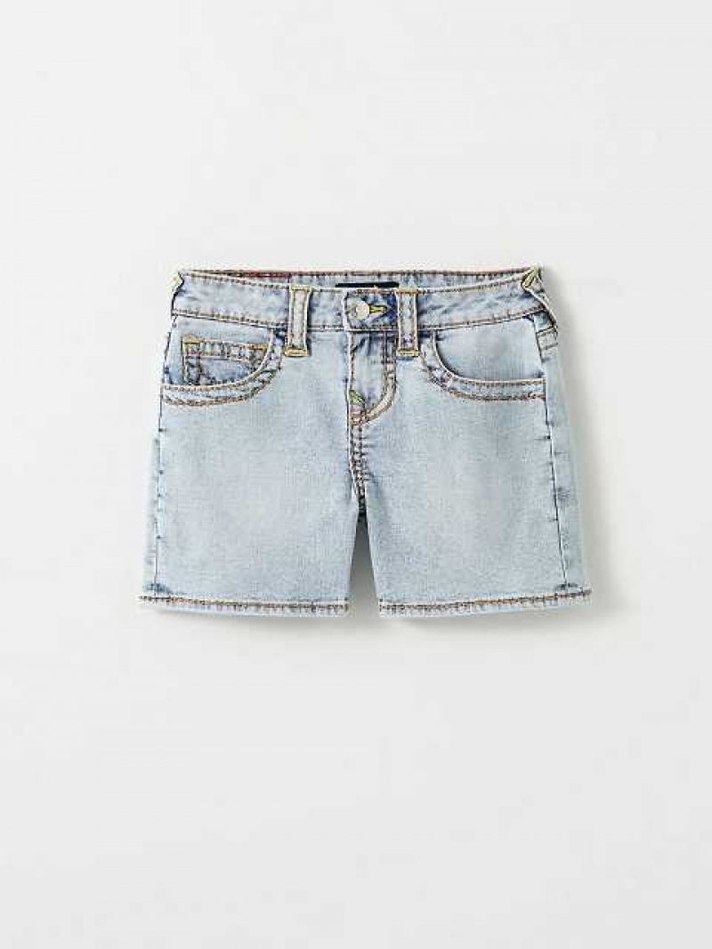 Short True Religion Jayde Big T Niños Azules Claro | Colombia-KJFTICB30