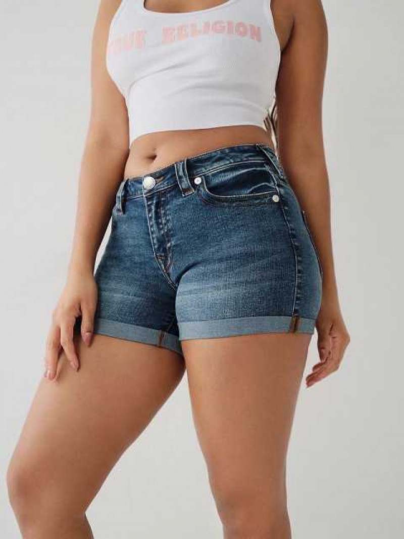 Short True Religion Jayde Mujer Azul Marino | Colombia-ELPMWKZ43