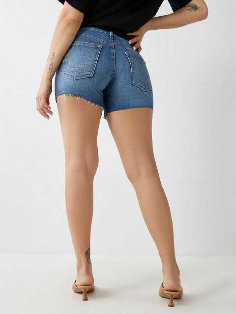 Short True Religion Jayde Relaxed Mujer Azules | Colombia-GWSVKON08