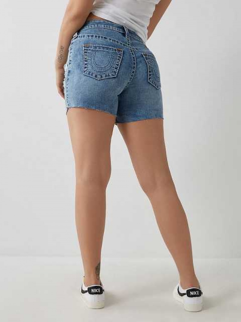 Short True Religion Jennie Big T Curvy Flaco Mujer Azules | Colombia-ULPHOBZ27