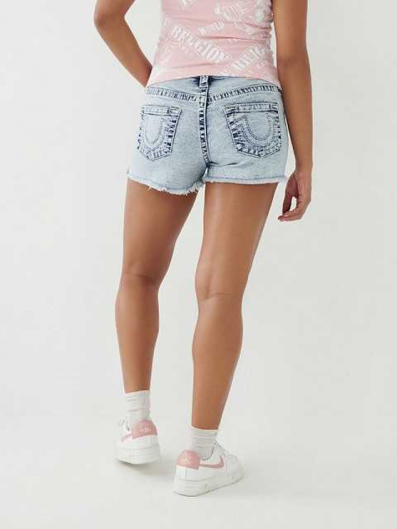 Short True Religion Jennie Big T Stitch Curvy Mujer Azules | Colombia-CESVAKZ78