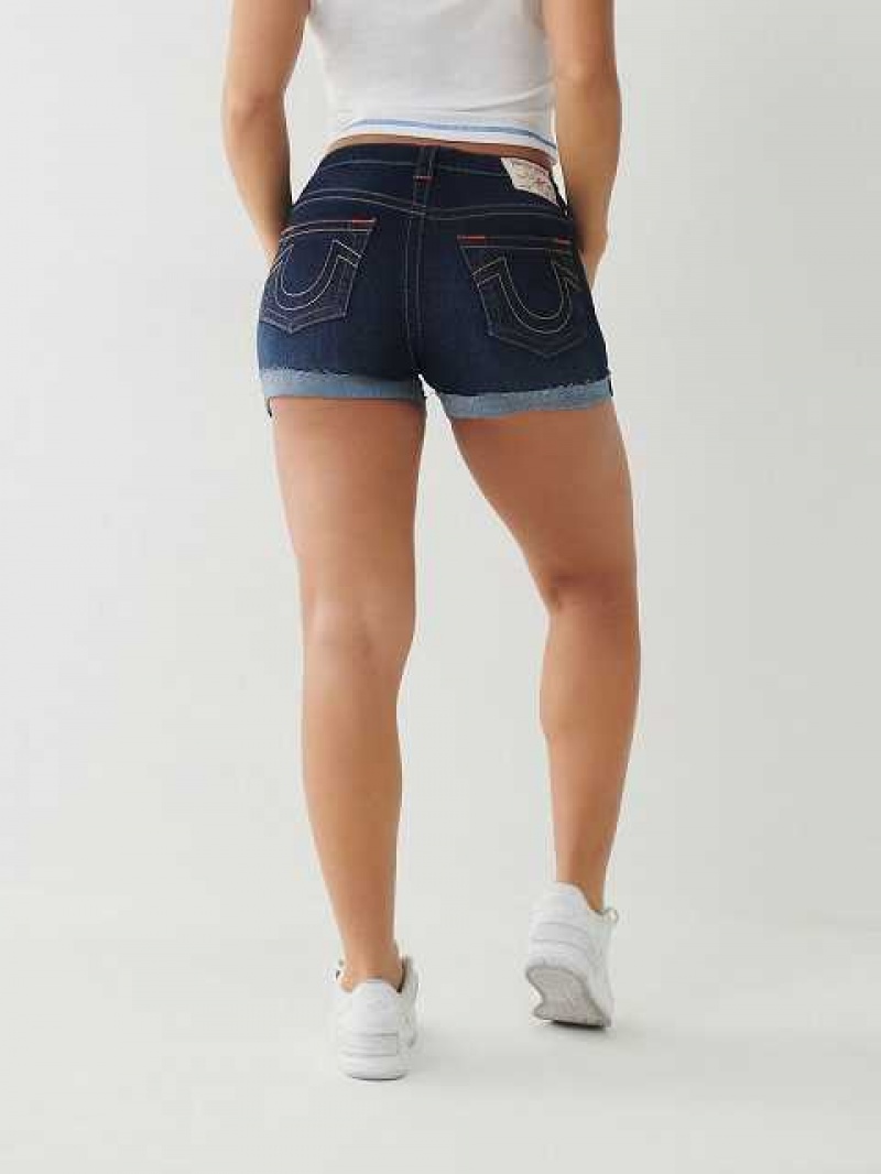 Short True Religion Jennie Curvy Mujer Azules Oscuro | Colombia-BSTWCJX56