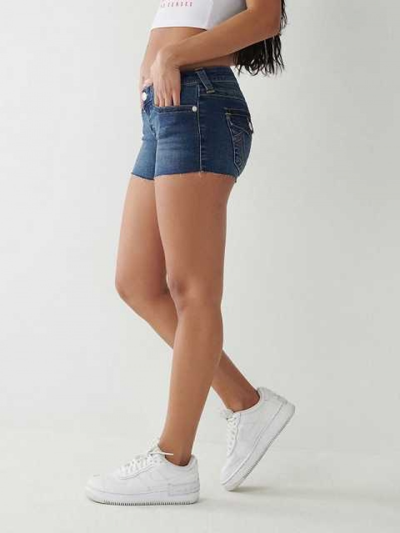 Short True Religion Joey Low Rise Mujer Azules Oscuro | Colombia-TACWVEM62