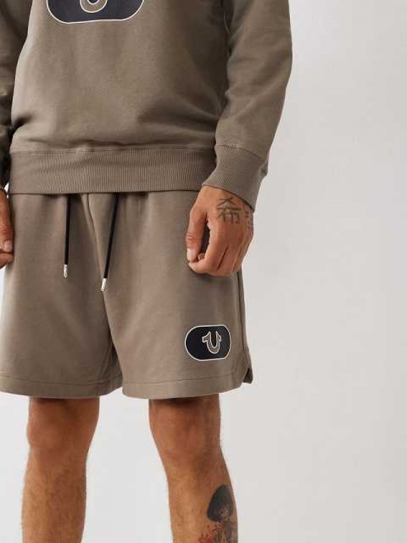 Short True Religion Logo Sweat Hombre Kaki | Colombia-CYBNQSE01