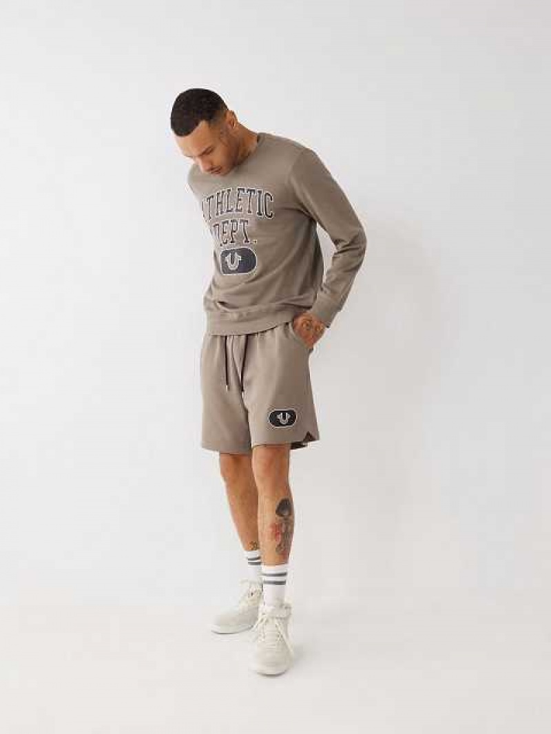 Short True Religion Logo Sweat Hombre Kaki | Colombia-CYBNQSE01