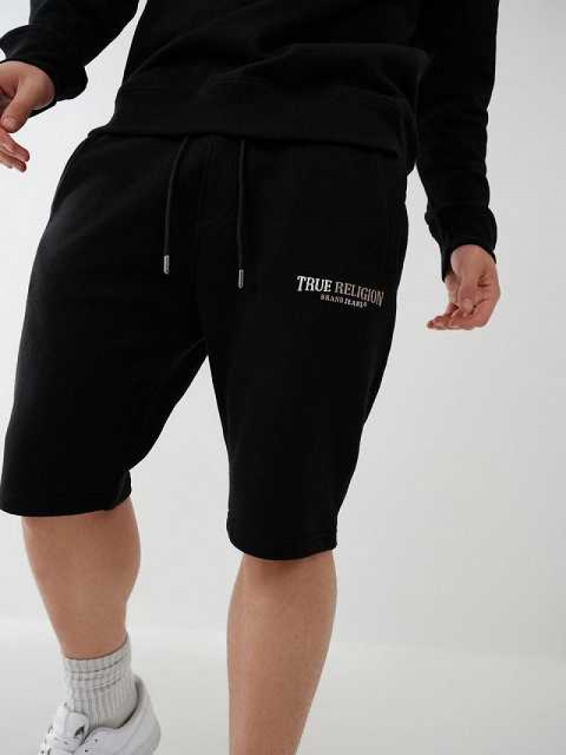 Short True Religion Logo Sweat Hombre Negras | Colombia-QTVKWHU96