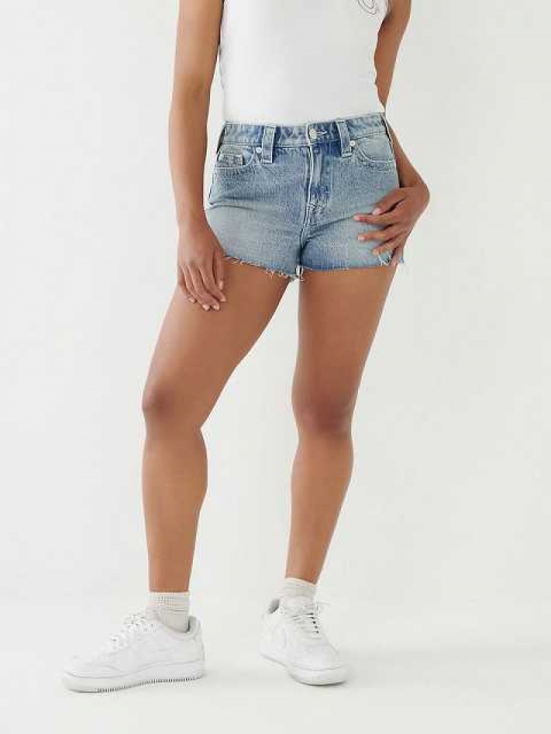 Short True Religion Maisie Mujer Azules | Colombia-QALZRHK31