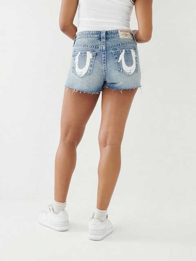 Short True Religion Maisie Mujer Azules | Colombia-QALZRHK31