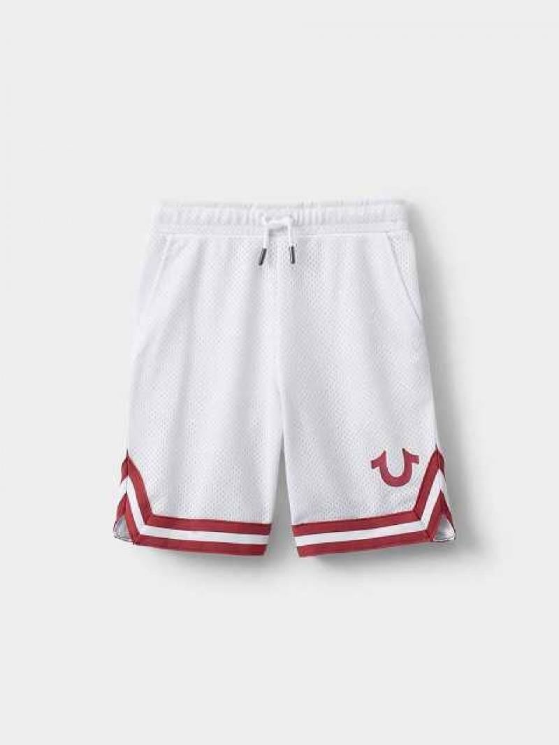 Short True Religion Mesh Niños Blancas | Colombia-MXKENDH58