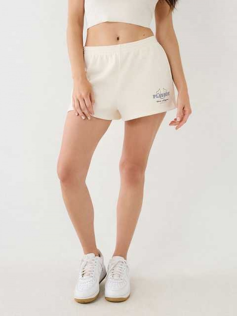 Short True Religion Playboy X True Religion Lounge Sweats Mujer Blancas | Colombia-AIQFRKL07