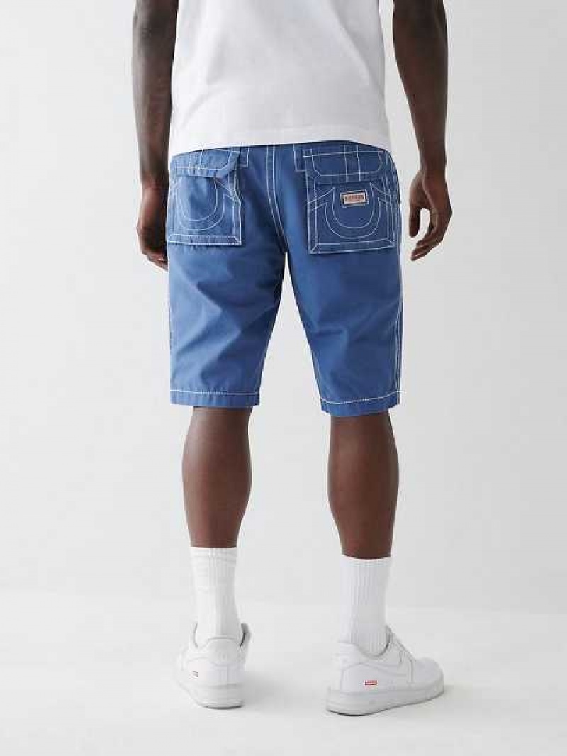 Short True Religion Pocket Hombre Azul Marino | Colombia-EAMPZWR81