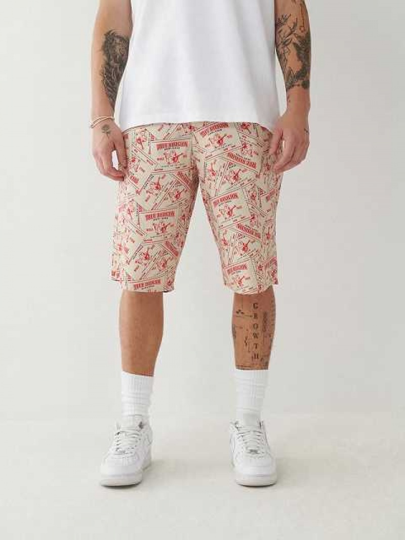 Short True Religion Ricky Board Hombre Flores | Colombia-CTQBVUG82