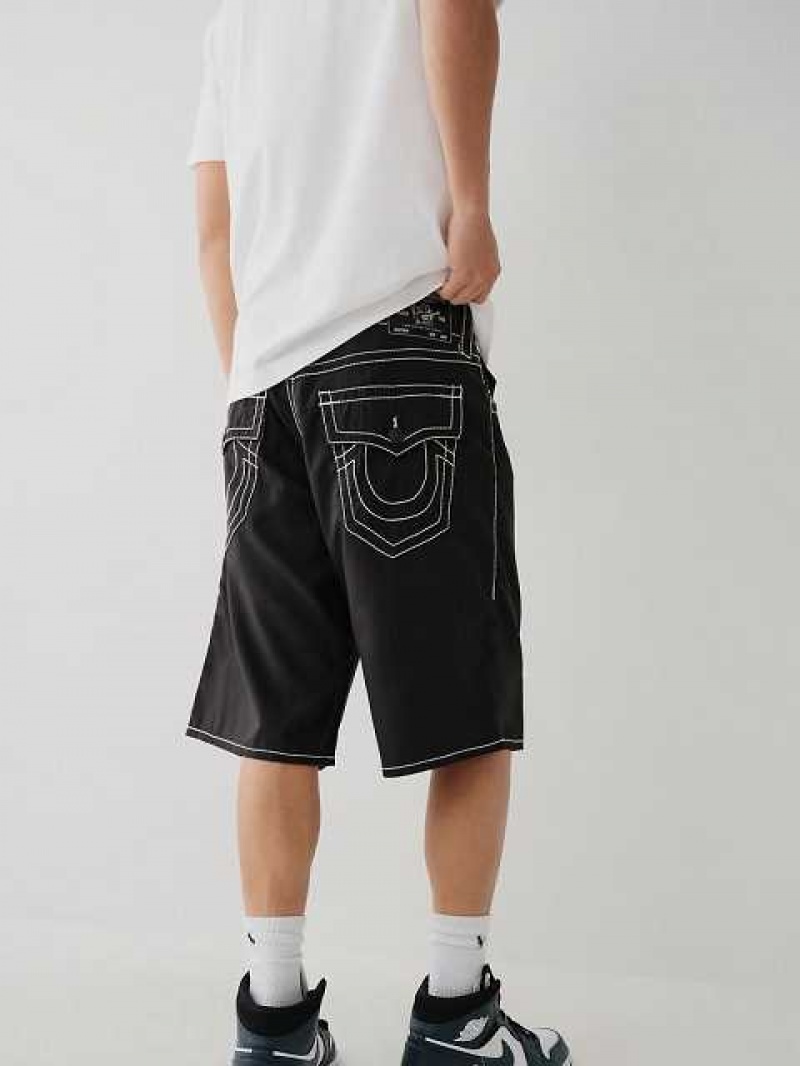 Short True Religion Ricky Board Hombre Negras | Colombia-MBYLAHU04