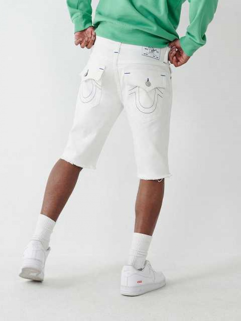 Short True Religion Ricky Directo Hombre Blancas | Colombia-RKPGXVH51