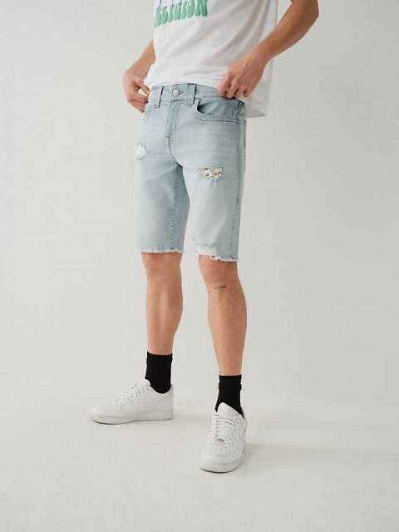 Short True Religion Ricky Directo Hombre Azules Claro | Colombia-NFLVCDI49