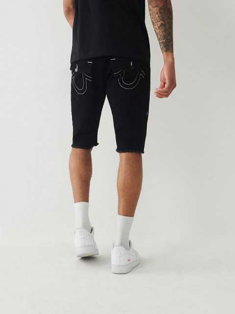 Short True Religion Ricky Directo Hombre Negras | Colombia-TUKBVON59