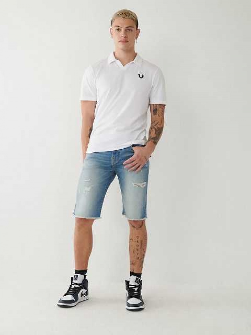 Short True Religion Ricky Directo Hombre Azules | Colombia-GLJWNMA52