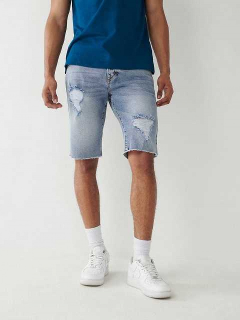 Short True Religion Ricky Directo Hombre Azules Claro | Colombia-SGOBKEU08