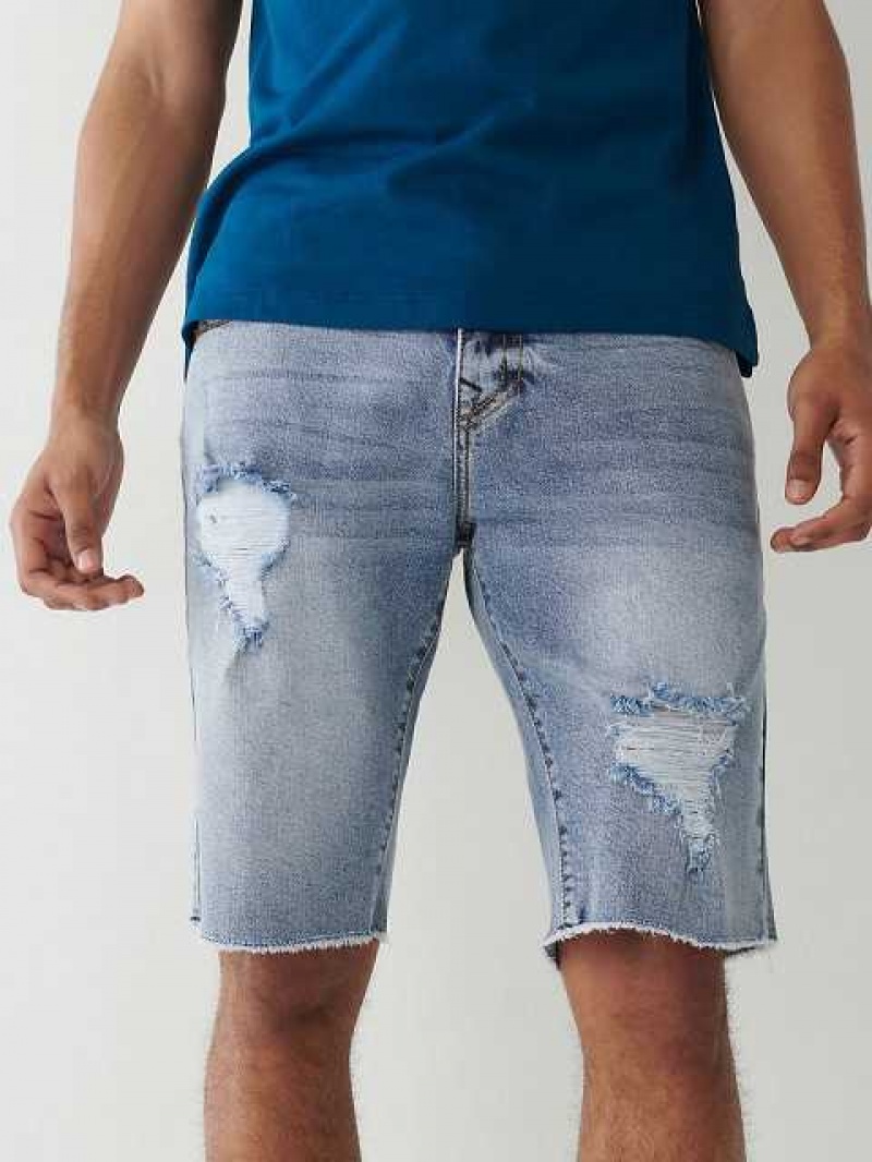 Short True Religion Ricky Directo Hombre Azules Claro | Colombia-SGOBKEU08