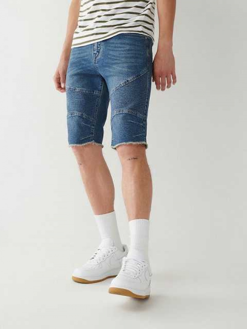 Short True Religion Rocco Moto Hombre Azules | Colombia-LOMXJQV95