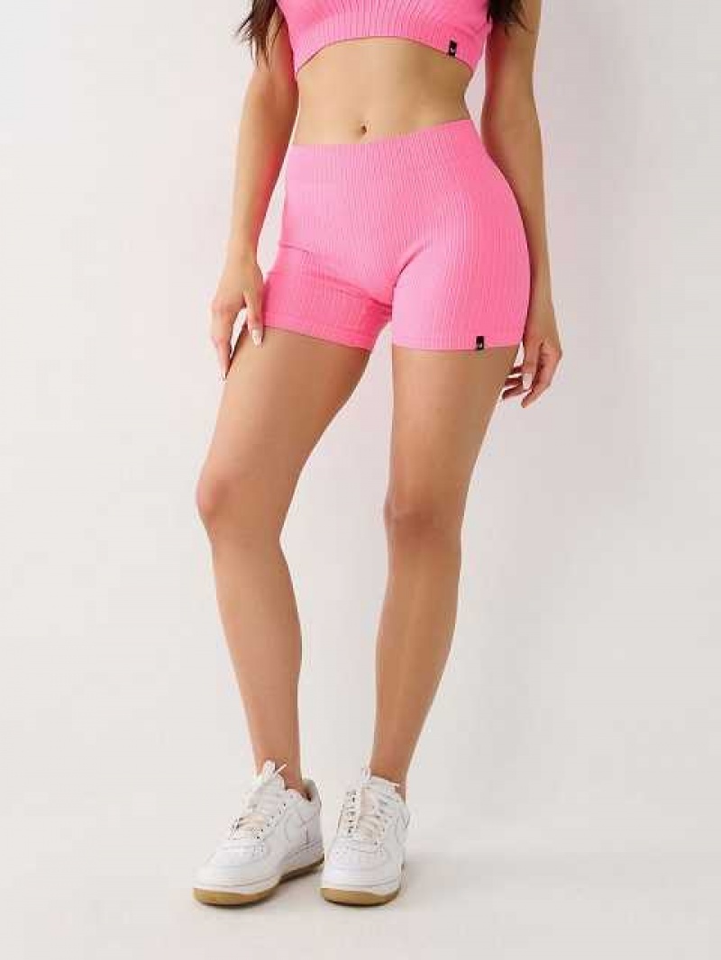 Short True Religion Seamless Bike Mujer Fucsia | Colombia-AQJVWDG35