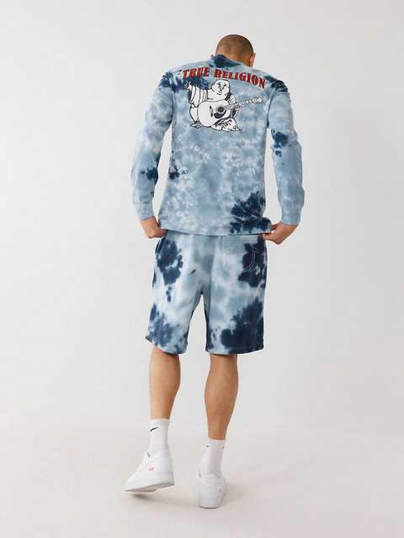 Short True Religion Tie Dye Sweat Hombre Azules | Colombia-HGULKOV73