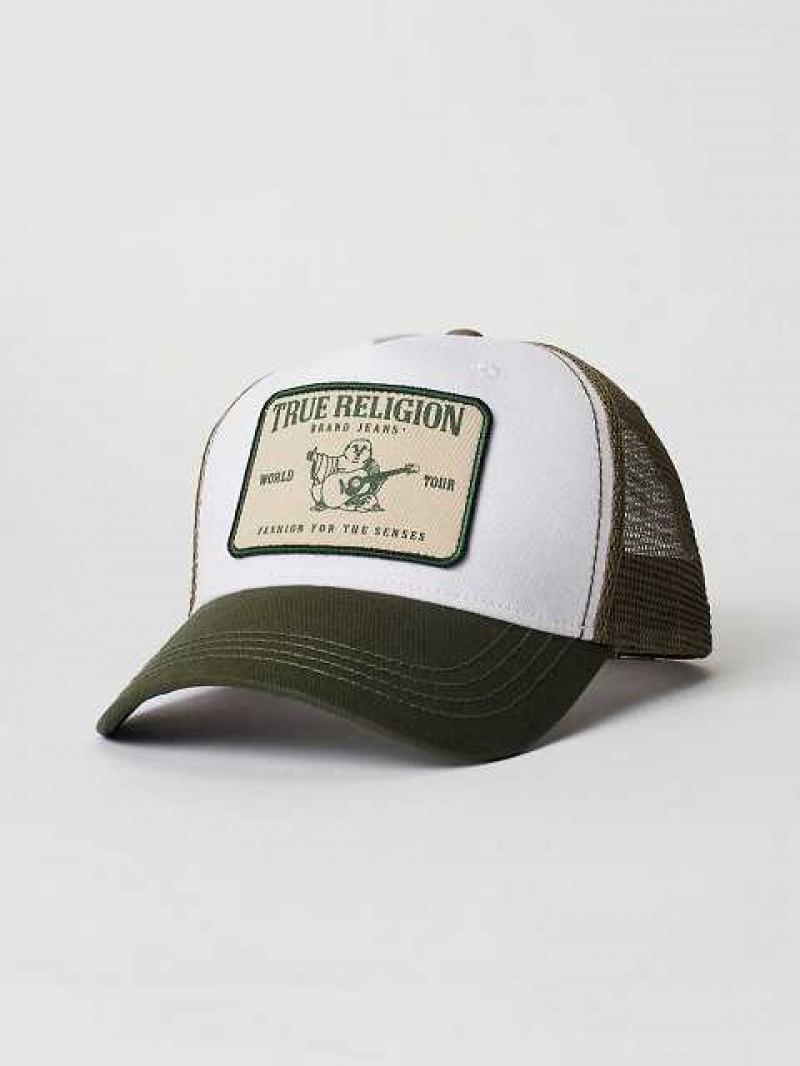 Sombrero True Religion Buddha Trucker Unisex Marrones Verde | Colombia-CIEHDZS36