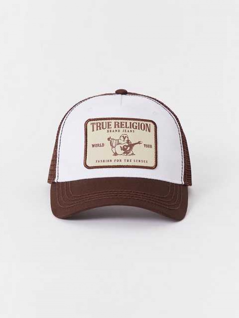 Sombrero True Religion Buddha Trucker Unisex Beige | Colombia-GTOLRQN89