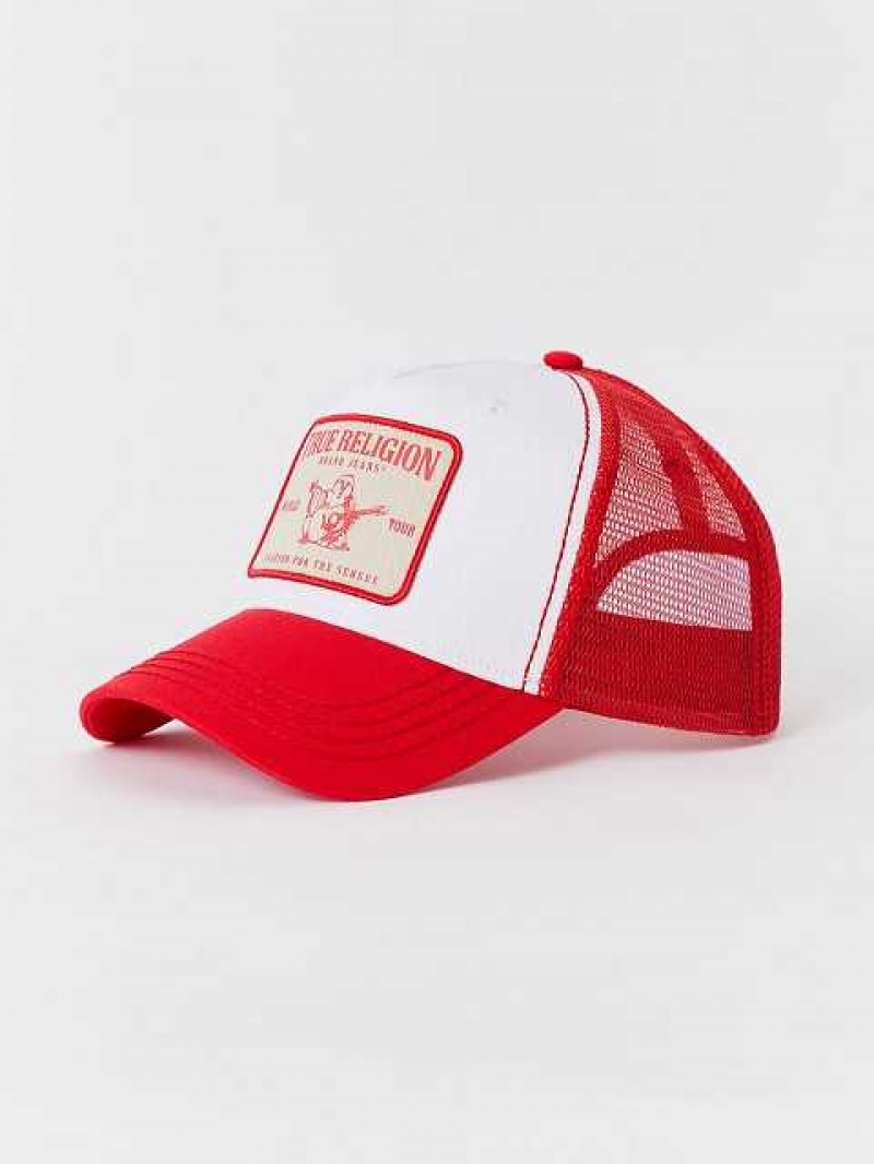 Sombrero True Religion Buddha Trucker Unisex Rojas | Colombia-FAXUOKP35