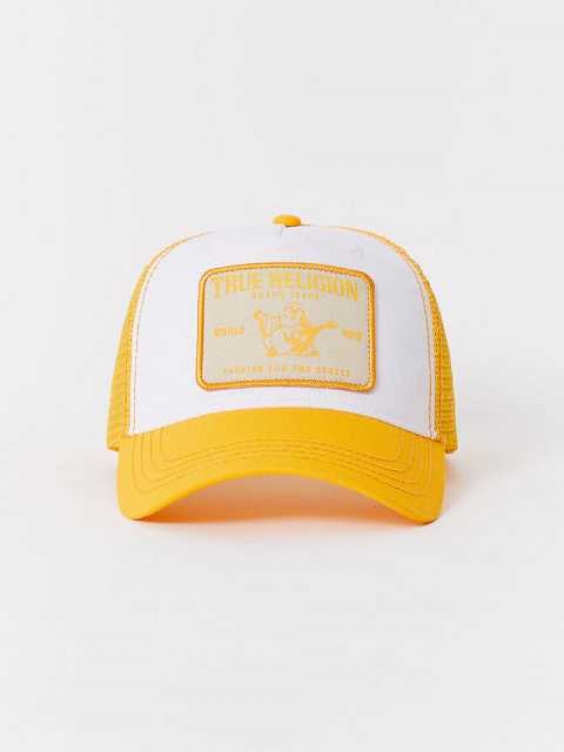 Sombrero True Religion Buddha Trucker Unisex Amarillo | Colombia-WTHLRXN65