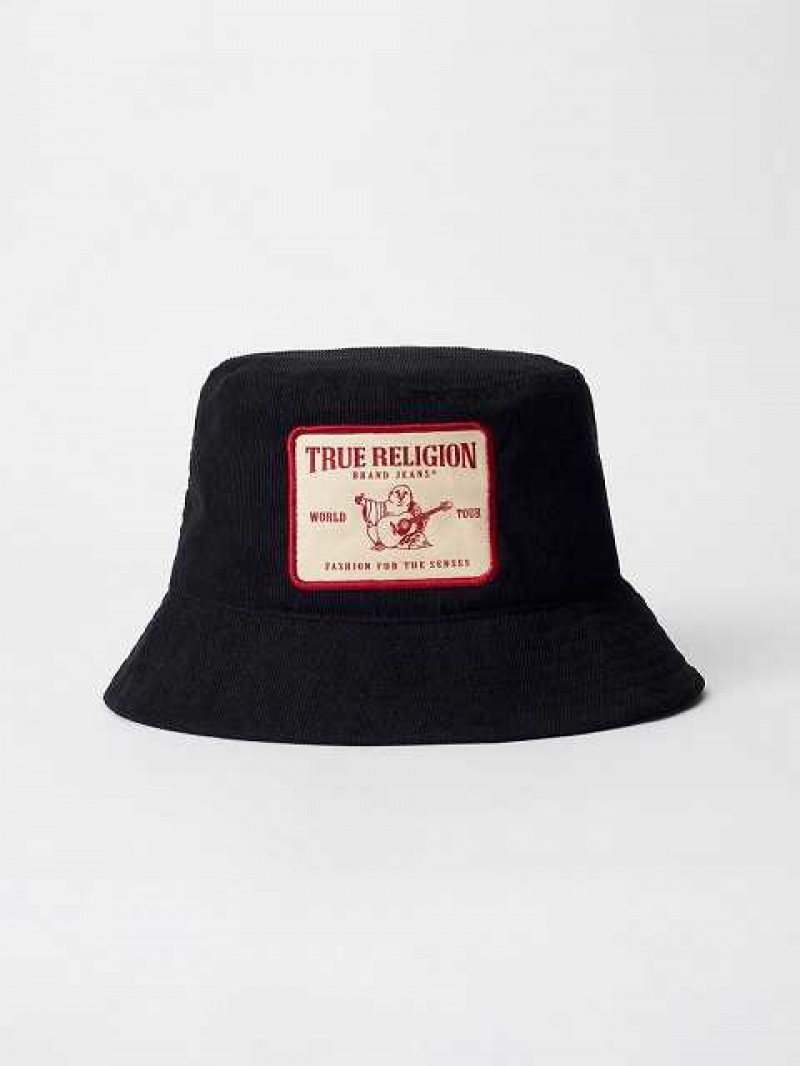 Sombrero True Religion Corduroy Bucket Unisex Negras | Colombia-KSNEHUD67