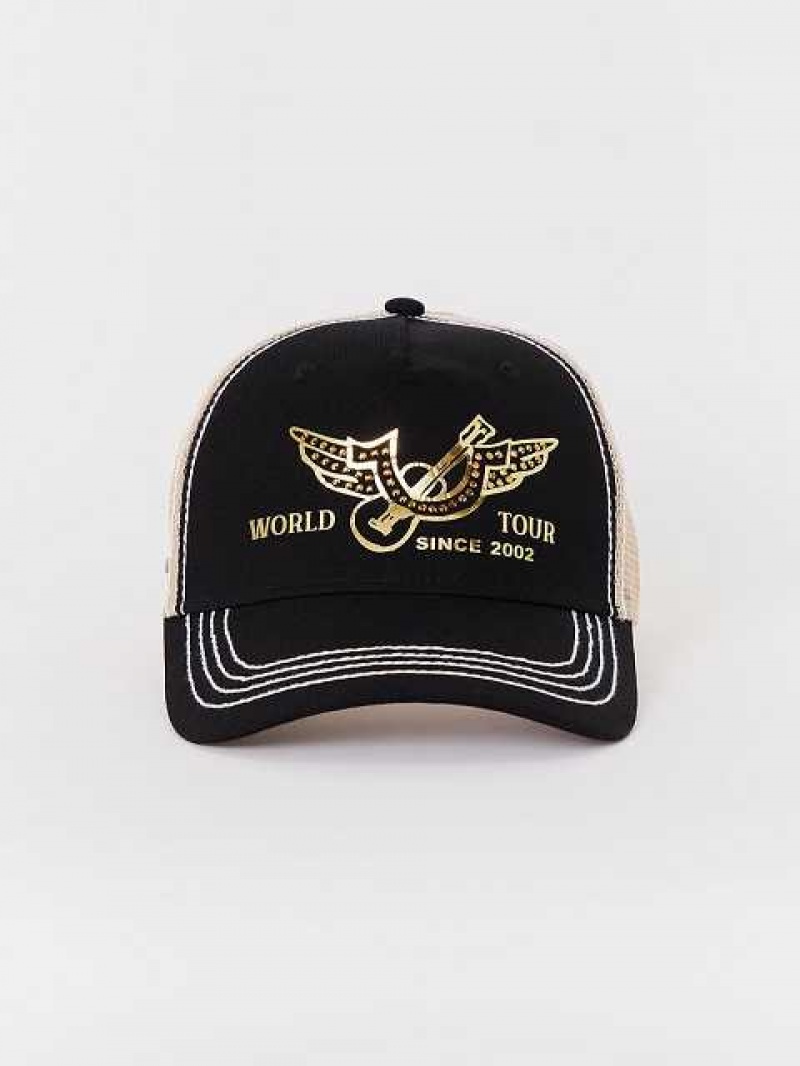 Sombrero True Religion Crystal Trucker Unisex Negras | Colombia-SIPMFVX60