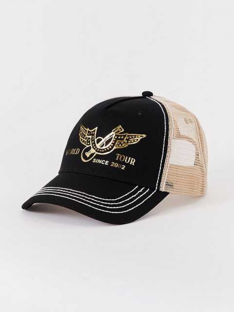 Sombrero True Religion Crystal Trucker Unisex Negras | Colombia-SIPMFVX60