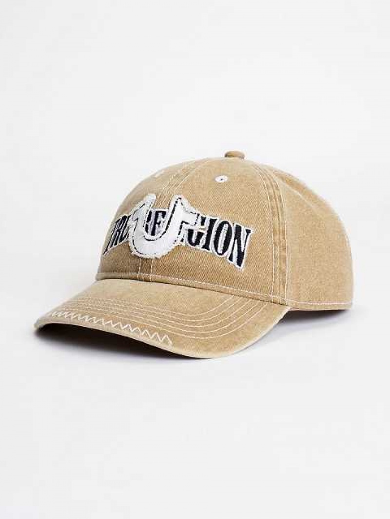 Sombrero True Religion Horseshoe Logo Unisex Beige | Colombia-XGQPEUZ91