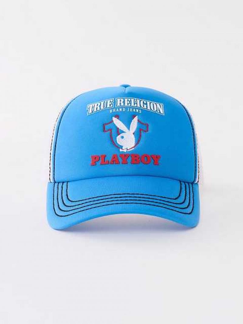 Sombrero True Religion Playboy X True Religion Trucker Unisex Turquesa | Colombia-TCOGSMF42