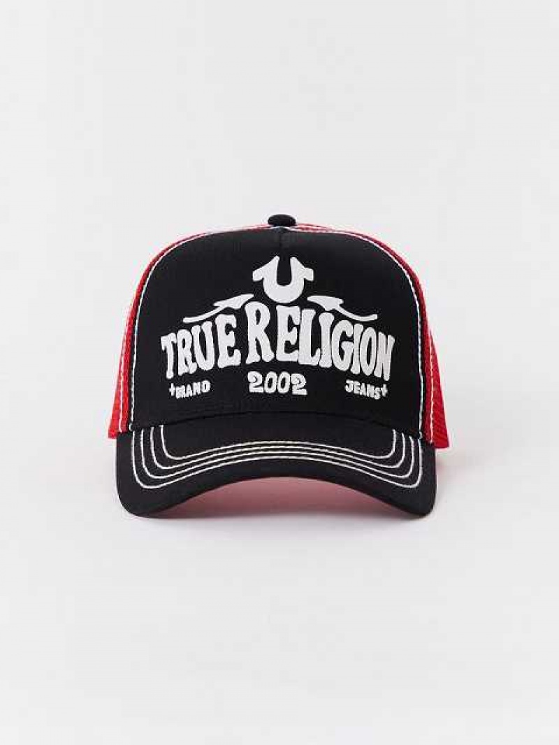 Sombrero True Religion True Trucker Unisex Negras Rojas | Colombia-NKVFAOW04