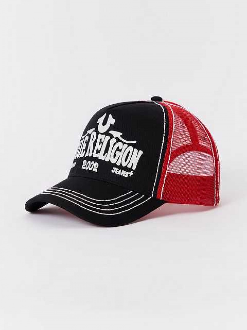 Sombrero True Religion True Trucker Unisex Negras Rojas | Colombia-NKVFAOW04