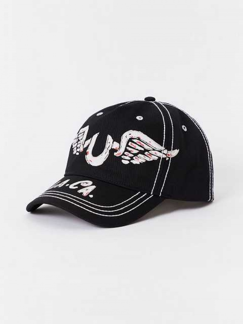 Sombrero True Religion Wing Logo Unisex Negras | Colombia-RDFXOGH38