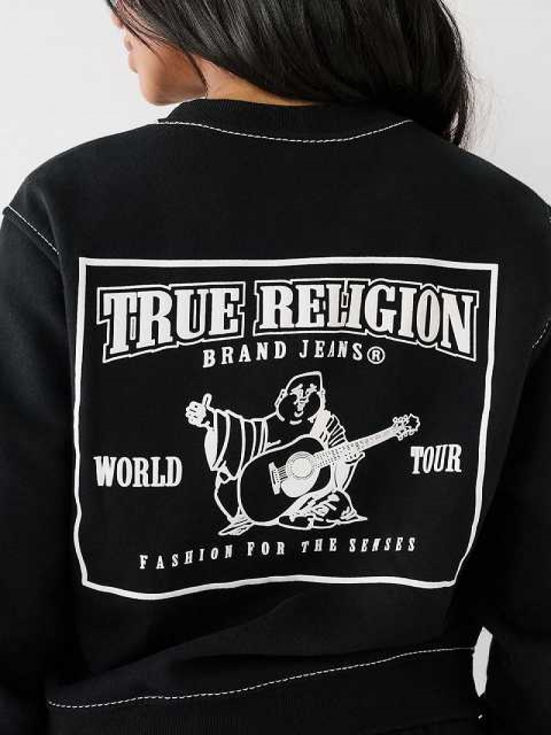 Sudadera True Religion Big T Buddha Mujer Negras | Colombia-AFSMGIT09