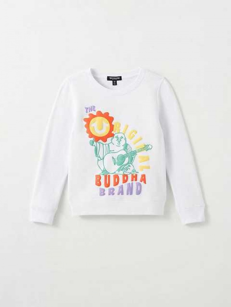 Sudadera True Religion Buddha Niños Blancas | Colombia-VMAERBO65